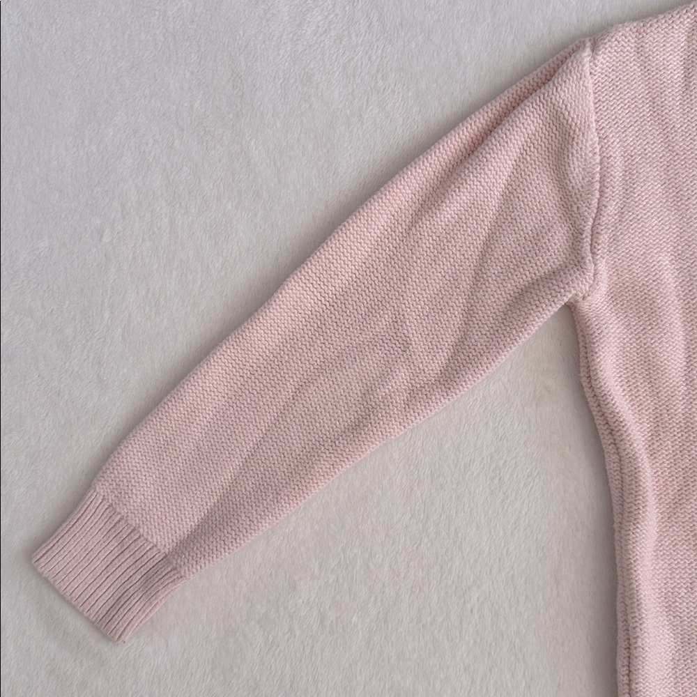 Crewcuts | Cable Knit Heart Design Cotton Sweater Pale Pink (8) - Picture 9 of 11